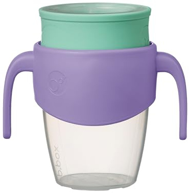 b.box 360 Trinklernbecher | Schnabeltasse Baby mit Silikon-Trinkrand | Auslaufsicherer Verschluss für Unterwegs | Spülmaschinenfest | 250 ml