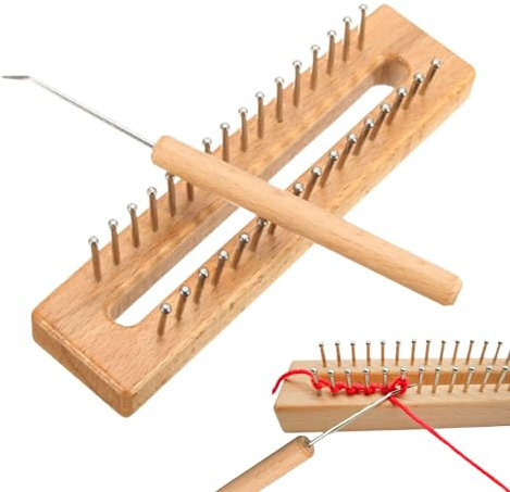 Xialuwy Strickrahmen Aus, KnittingLoom Set | Handgefertigt Strickwebstuhl Mit Strickbrett Und Häkelnadeln Für Herstellung Von Socken, Schals, Handschuhen Und Schals