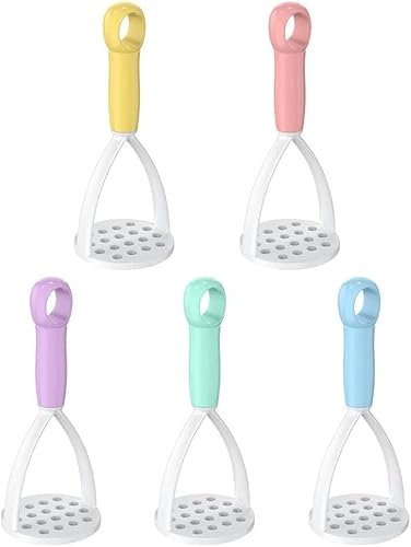 1Pc Random Color Manual Silicone Potato Masher, Cooking Utensils Masher, Mini Potato Masher for Non-Stick Cookware,Potato Mashers and Ricers
