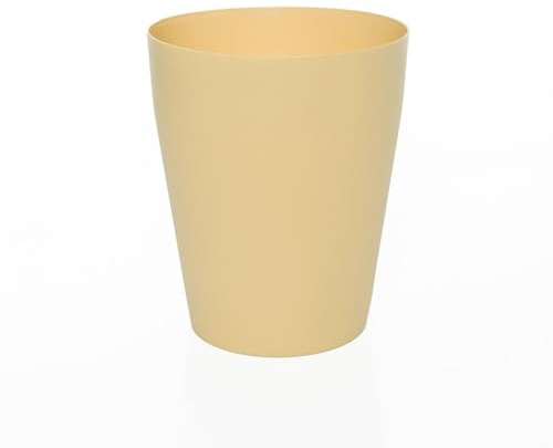 Sinoba Papierkorb Papiereimer Mülleimer Abfalleimer Kunststoff ideal für Kinderzimmer Büro Küche Höhe 26,5cm 12L (Pastellgelb)