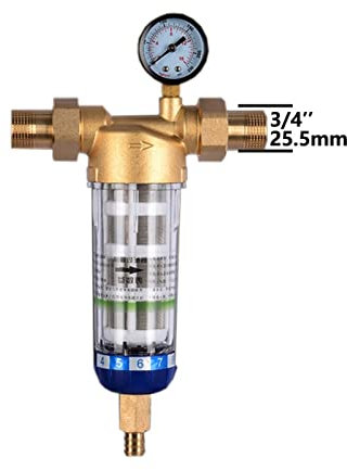 Filtre à eau par osmose inverse, Pré filtre purificateur toute la maison filtre à eau à sédiments système de préfiltre Central lavage à contre-courant maille en acier inoxydable(DN20-01)