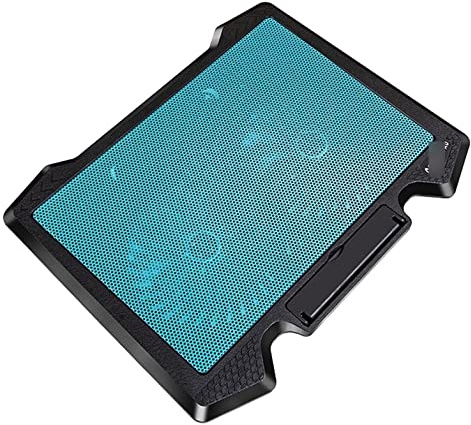 Base Raffreddamento Pc Portatile Laptop Cooling Pad 2 Porte USB E Due Ventole Di Raffreddamento Supporto Per Notebook Per Laptop Da 12-17 Pollici Ventola Pc Per Ufficio(Blue)