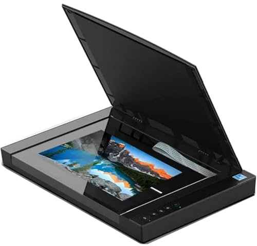 Flatbed Scanner - 2400 x 2400 DPI Resolution, LED Light Source, Fast 4 Seconds/Page Scan, Ideal for Documents & Photos, Easy PDF/Email/Print Functionality