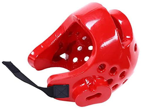 Licsaliwe Protector de Cabeza de Boxeo para Entrenamiento, Casco Protector de Kickboxing para Adultos y niños Sparring(Red M)