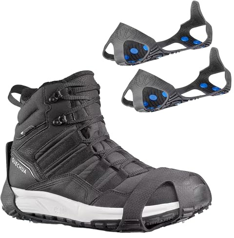 Sidas Crampons à Neige, Chaussures de Randonnée ou de Ville, Bottes de Neige, Crampons Antidérapants pour l'hiver, 9 Pointes en métal, pour Glace et Neige Dure