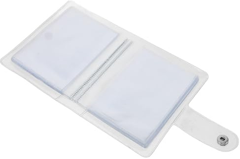Kisangel Album Photo Portable pour Photos et Petites Cartes en Pvc Blanc Pochettes Insérables, pour Voyages et Collection de Cartes