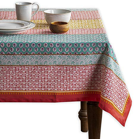Maison d' Hermine Table Cloth Rectangle Table 100% Cotton 54 x 72 Inches Tablecloth Reusable Decorative for Dining Kitchen Room Farmhouse Home Gifts for Mothers Day Spring Summer - Provence
