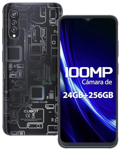 CUBOT X70 Handy ohne Vertrag, Android 13 Smartphone, 24GB+256GB/1TB Erweiterbar, 100MP Kamera, Octa Core MediaTek Helio G99, 6.583'' FHD+, 5200mAh Akku, Dual SIM 4G, GPS, OTG, NFC (Tech-Schwarz)