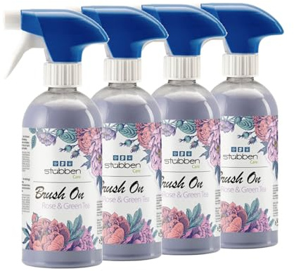 kavalio Set de 4 botes de spray para crines, barritas de crines y cola, té verde y rosa 3+1