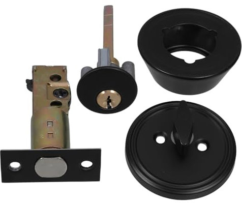 POPETPOP Locking Auxiliary Lock Hidden Dead Bolt Locks for Interior Doors Balance Double Cylinder Design for Home Commercial Use Door Thickness Range