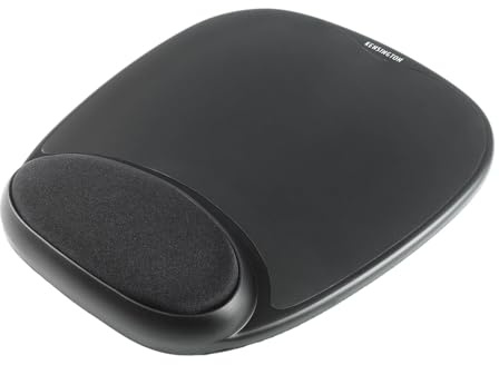 Kensington Mouse Mat with Wrist Support - Ergonomic Gel Mouse Pad for Laser and Optical Mice, Non-Slip Base 207 x 25 x 248 mm - Black (62386)