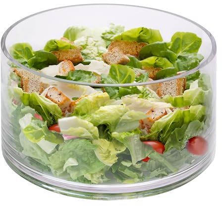 Artland - Simplicity Salad Bowl - 5 Litre - Cylinder Glass Bowl- Simplicity Range- Mouth Blown & Hand Crafted, Gift Boxed