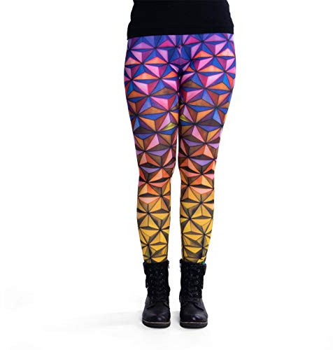 cosey - Bunte Bedruckte Motiv-Leggings (Einheitsgröße) - Design Metall Mosaik