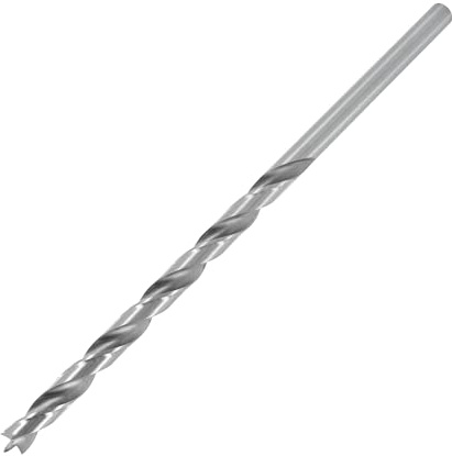 ENT 50465 Träborrborr Ø 6,5 mm, extra lång 150 mm, Snabbstål, med mittpunkt och förklippare, D 6,5 x NL 100 x GL 150 mm, Cylindrisk axel