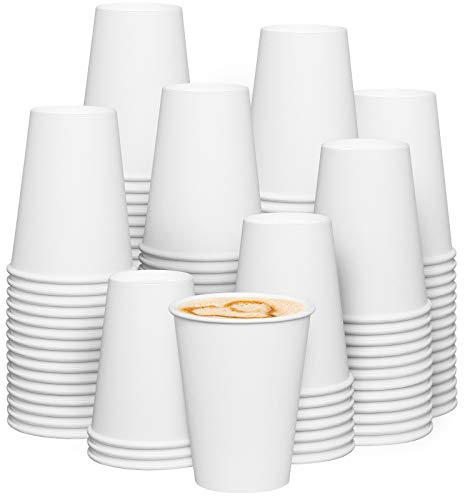 GUSTO [12 oz. - 300 count Disposable White Paper Cups, Hot Coffee Cups - Eco-Friendly Hot Cups (Formerly Comfy Package)