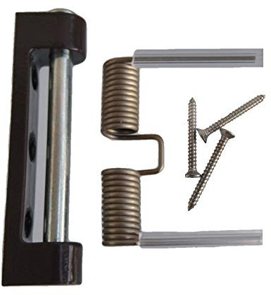 Schliesser, Feder, Federschliesser Fliegengittertür als Ersatzteil oder Zubehör für Insektenschutztür (1, Schwarz Matt RAL 9005)