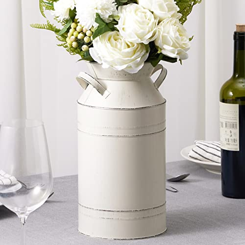 Große verzinkte Metall-Blechdose für Küchenschränke, Schlafzimmer, dekorativ, rustikale hohe Milchkanne Bodenvase, Vintage-Landblumenhalter, Krug, Hauseinweihungsgeschenk, 30,5 cm