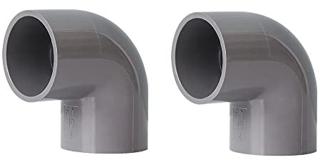 2 Stück 90 Grad Ellenbogen PVC rechtwinkliger Verbinder für DIY Regal Garten Stützstruktur (25 mm, schwarz)