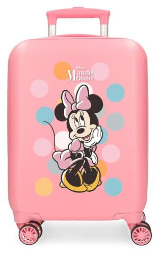 Disney Minnie Coquette-Gepäck – Gepäck für Kinder, Mädchen, Coquette-Handgepäck mit seitlichem Zahlenschloss und 4 Rädern ist aus ABS, einem stabilen und leichten Material.