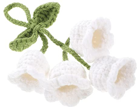 Levemolo Keychain Flower Design Crochet Car Decoration Small Crochet Flower Pendant