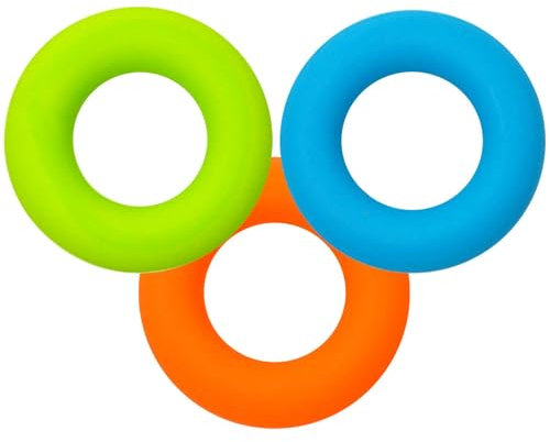 Mivanta 3 Stück Handtrainer Ring Silikon, Fingertrainer Silikon Handtrainer Set, Handtrainer Fingertrainer zur Muskelstärkung, Stressabbau, für Klettern, Fitness, Ergotherapie