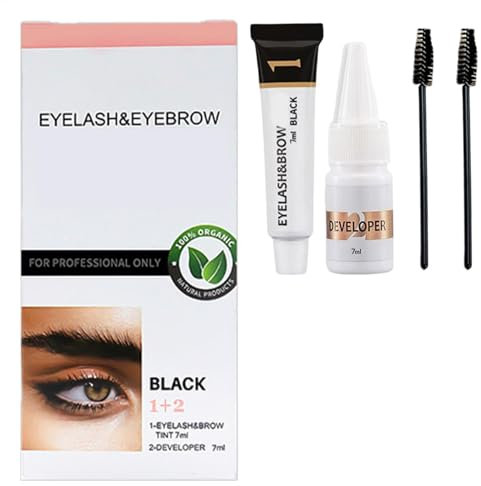Brow Tint Kit, Eyebrow Tint Set, Semi-permanent Lash Tinting Kit, Quick Dry Waterproof Long-lasting Eyebrow Dye Tint For Natural Eyelash, Tools & Brushes