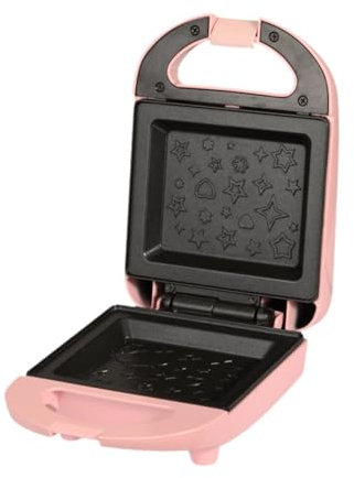 Milageto Machine à Sandwich Compacte avec Prise UE, Facile à Utiliser, Appareil à Panini, Appareil de Cuisine pour Le Bureau, Les œufs et La Maison, Rose