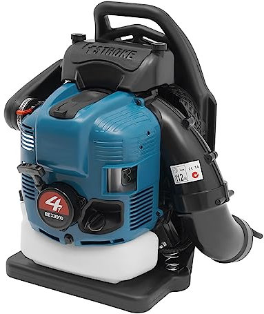 Soplador de hojas con salida de mochila, 75,6 cc, 4 tiempos, gasolina, aspirador de hojas con depósito de combustible de 1,9 litros, ideal para el cuidado del césped, limpieza de hojas y limpieza de