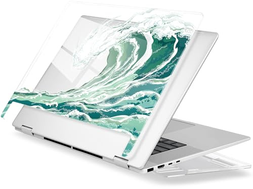 Premium Crystal Clear Case for HP Envy x360 16-inch 2-in-1 Laptop 2024 Release, Creative Patterns Ultra-Slim Lightweight Scratch-Resistant Hard Shell with Professional Protection, Wave