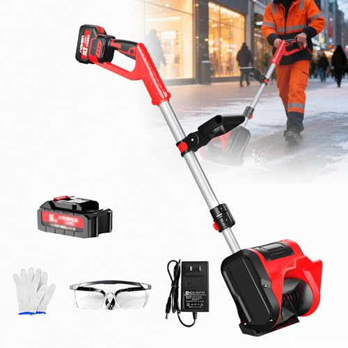 Gavscient Pala Quitanieves InaláMbrica, Quitanieves EléCtrica De Mano con BateríA ExtraíBle Y Cargador, Incluye BateríA Y Cargador, para Patio, Parque Infantil Y Granja Onebattery-4500mAh