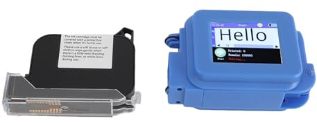 Xiuganpo Mini Imprimante à Jet d'encre à Séchage Rapide, Encodeur Portable, Hauteur Réglable pour L' de Codes-Barres de Texte (Blue)