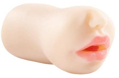doyouerotic - Masturbatore Uomo Effetto Sesso Orale Realistico Interno Testurizzato Bocca con Labbra Carnose Morbide e Lingua Tunnel Profondo in Morbido Silicone Elastico Impermeabile Sex Toy Maschile