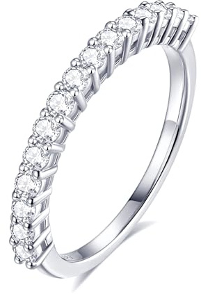 TutuTiara. Lab Grown Diamond Wedding Band Ring for Women，0.54 Carat Ring 15 Stones Eternity Rings for Men, Engagement Jewelry Gift for Anniversary, Size7