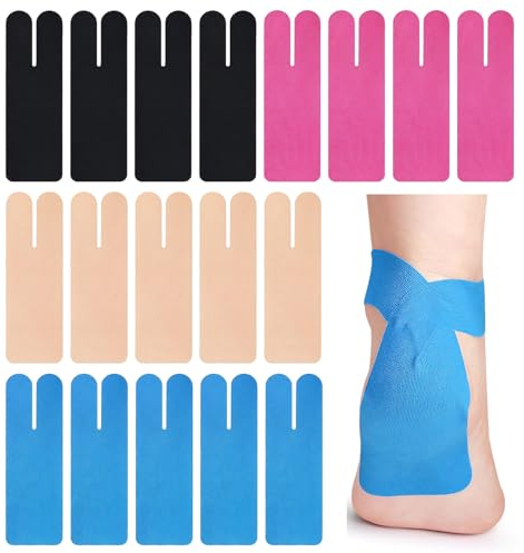 18 Unidades Cinta De Kinesiología De Aquiles,Cinta Kinesiológica Precut Kinesiotapes,Elástico Kinesiotape,Mejora La Estabilidad Articular Y El Desarrollo Muscular (Varios Colores)