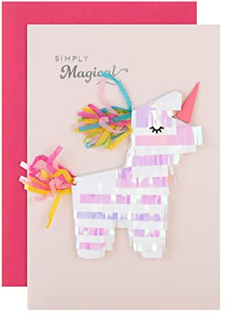 Hallmark General Birthday Card - Unicorn Piñata Signature Design