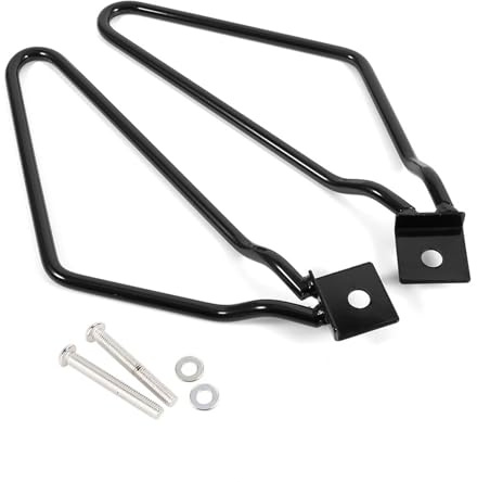 Soporte de Alforja de Motocicleta, 2 Piezas Soporte de Fijación de Alforja de Motocicleta, Soporte de Montaje de Alforja Izquierda Y Derecha para XL883/1200 HD1450/1584 (Negro)(negro)