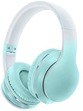 Usoun Bluetooth Headphones Over-Ear,Kids Wireless Bluetooth Headphones with Mic,Foldable Wireless/Wired Stereo Headset,TF Card,Kids Headphones for Boys Girls Travel School Cellphone Tablet PC (Green)