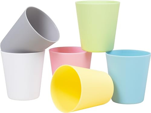 Heku Lot de 6 gobelets réutilisables en pastel de 0,2 l - En polypropylène - Léger et robuste - Passe au lave-vaisselle et au micro-ondes