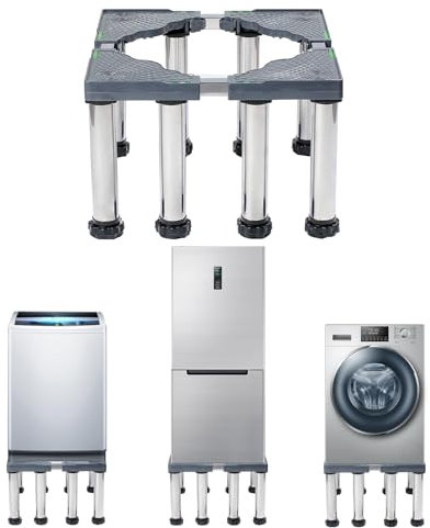 YiHYSj Base per Lavatrice con 8 Piedi Base Regolabile per Asciugatrici Telaio Intermedio Universale per mobili per carichi Pesanti Lavatrice Frigorifero e Asciugatrici (Altezza:29-32cm)