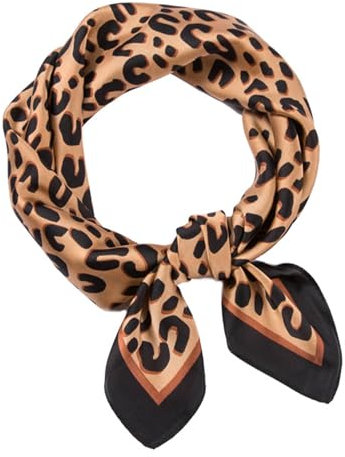 70CM X 70CM Animal Print Scarf - Women's Scarves & Wraps,Shawls And Wraps For Women Wedding,Women Flower Print Scarf,Square Scarfs Professional Small Scarfs Imitation Silk, Ribbon Tied Bag (A)