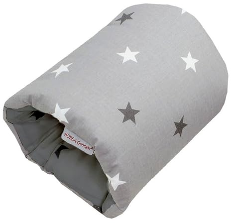 HOBEA-Germany mini cuscino per l'allattamento da braccio piccolo da viaggio cuscino per l'allattamento da viaggio in vari design, modello: motivo a stella grigio