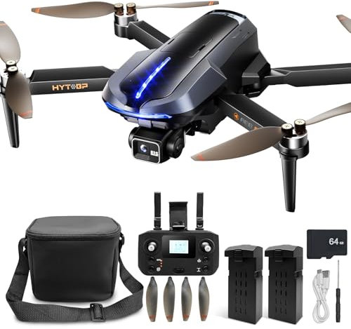 HYTOBP Drone with 3-Axis Gimbal with 4K/30FPS EIS Camera, GPS Drone AE8 for Adults Beginners, 2 Batteries, Maximum Flight 56 Minutes, QuickShots, Automatic Return, 5G Transmission