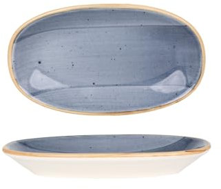 Bonna Placa de servicio - Aura Dusk - Porcelana - 19x11 cm - juego de 2