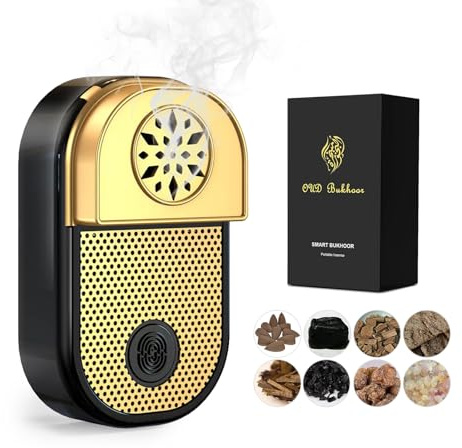 Al salama Brûleur électrique Miniature et brûleur Bakhoor portatif | Diffuseur aromatique Rechargeable par USB Encensoir adapté à la Maison/méditation/Voyage