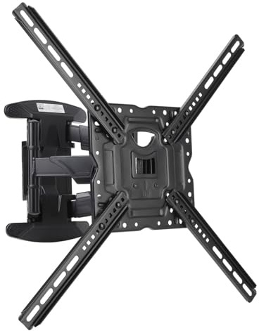 PUSOKEI Support TV avec Réglage Panoramique et Inclinaison pour Une Expérience Visuelle optimale. Système Complet de Gestion des Câbles Inclus