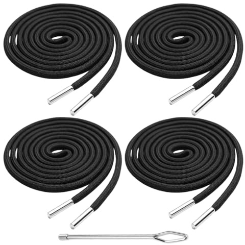 WUYJI Cordones elásticos de costura,Cuatro cordones de repuesto de algodón, cordones elásticos, accesorios prácticos para coser y cambiar los cordones de los pantalones.