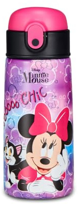 Seven Kid Mimmi Dricksflaska, rosa, 460 ml, rostfritt stål, BPA-fri, läckagesäker, varm 12 timmar/kall 24 h, läckagesäker, återanvändbar, skola, sport, resor, flicka, presentidé