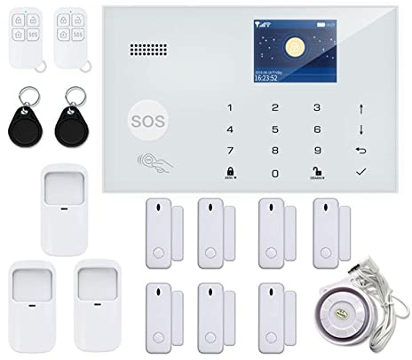 G30 Tuya WiFi gsm Sistema de Seguridad de la Alarma Kit Detector de Movimiento Sensor de Movimiento Sistema de Alarma inalámbrica Control de Aplicaciones(K)