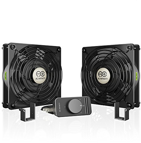 AC Infinity AXIAL S1225D, Dual 120mm Muffin Fan with Speed Controller