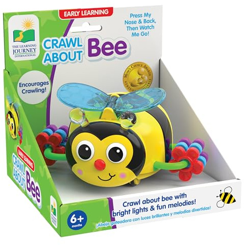 The Learning Journey Early Learning - Crawl About Bee - Crawling Toys for Babies 6-12 Months - Bright Lights and Fun Melodies - Award Winning Toys